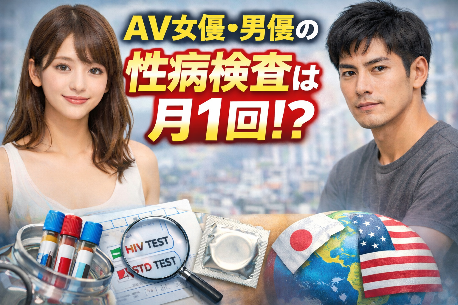AV女優・男優の性病検査とHIV対策｜月1回検査の実態とは