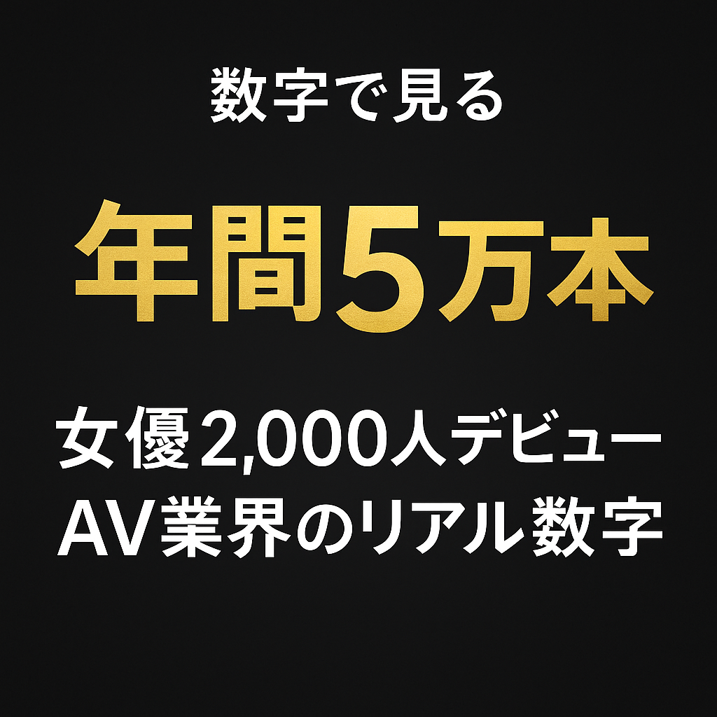 AV女優は毎年何人デビュー?作品数・引退率もチェック